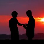 sunrise, wedding, love, nature, couple, silhouette, young, romance, romantic, happy, relationship